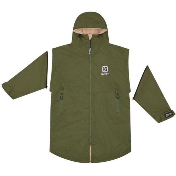 2024 Nyord Primaloft Outdoor Cambio De Mangas Desmontable Robe - Khaki / Ecru